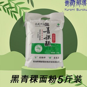 青藏部落纯黑青稞面粉5斤装高原青稞粉面粉欧包粉面包粉批发